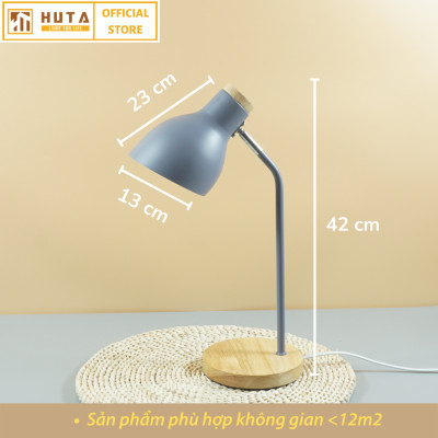 Đèn Học Để Bàn Đế Gỗ HUTA LVG1 Chống Cận, Vintage, Decor Trang Trí Bàn Học Bàn Làm Việc, Bóng Đèn Led Đổi Màu Tiết Kiệm Điện