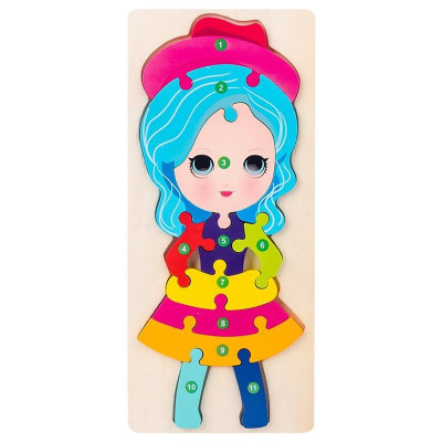 Combo 5 Tranh Ghép Gỗ 3D HT SYS Cho Bé, Tranh Nối Số Từ 1 - 10, Đa Dạng Màu Sắc Giúp Bé Phát Triển Trí Tuệ