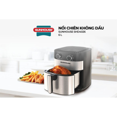 Nồi chiên không dầu 6.0L SUNHOUSE SHD4026 - Hàng chính hãng