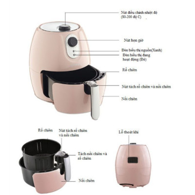 Nồi chiên không dầu Daewoo DEF-DM555 (2.6L) - Hàng chính hãng