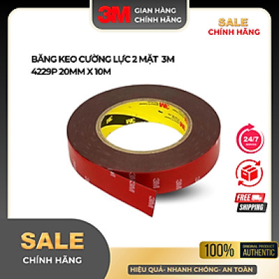 Băng keo cường lực dán đồ chơi xe hơi 3M 4229P 20mmx10m (Đỏ)