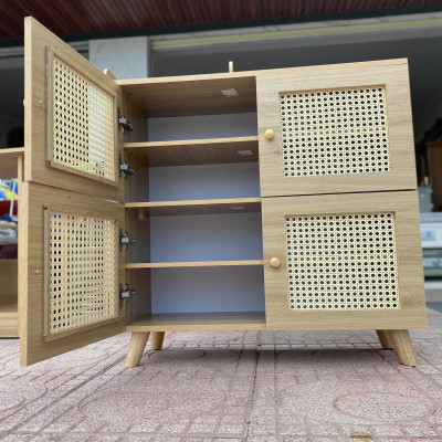 Tủ kệ giày 4 cánh cánh mây HC-416