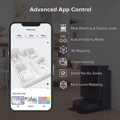 Robot Hút Bụi Lau Nhà Roborock QRevo 5AE, Lực Hút 12.000 Pa - Hàng Chính Hãng