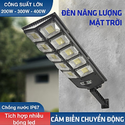 Đèn năng lượng mặt trời cảm biến di chuyển 200w,300w,400w - An Toàn, tiết kiệm điện, lớp IP chống nước, bụi - D1378