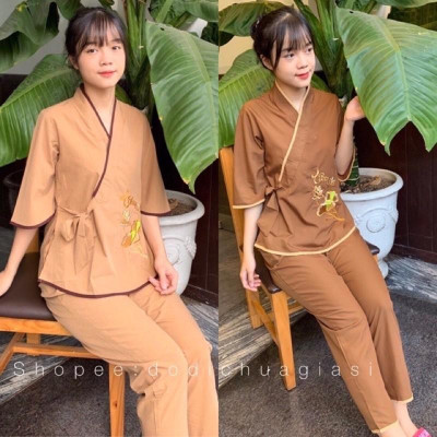 ĐỒ LAM ĐI CHÙA Nhật Nơ Hoa Thêu