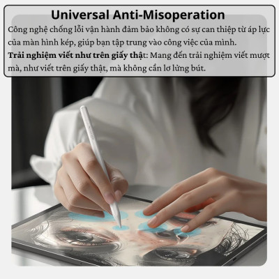 Bút cảm ứng hỗ trợ tì tay, siêu mượt cho iPad đời 2018 trở lên hiệu Nillkin iSketch S3 cho iPad Air Pro 11 M4 2024 13INCH 12.9 13 Air 4 5 6 2018 2022 Gen 10 / Gen 7 8 9 10.2 - Hàng nhập khẩu