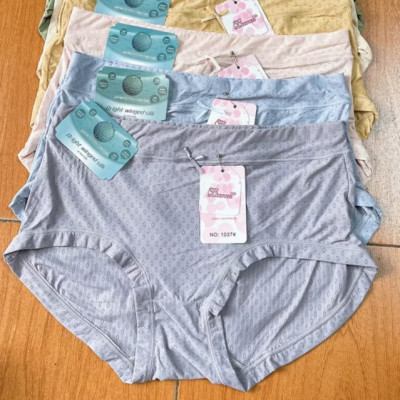 Combo 5 quần lót nữ thun trơn thông hơi 1037 — Quần lót cotton co giãn, thoáng mát, ôm vừa (5 màu)
