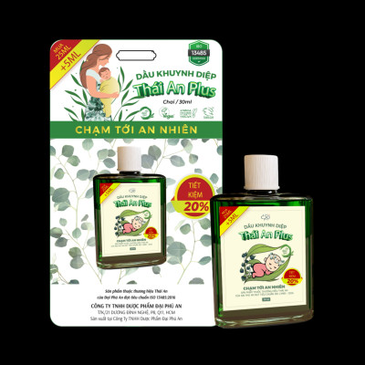 Dầu Khuynh Diệp Thái An Plus [An toàn cho cả trẻ sơ sinh] Giúp làm ấm, giảm ho, xua đuổi muỗi (C/30ml)