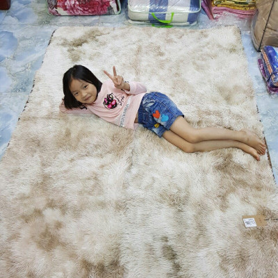 Thảm lông loang 1m6*2m cao cấp kèm Thảm chân cùng màu
