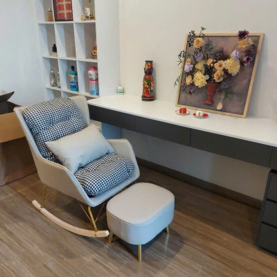 Ghế sofa bập bênh kèm đôn thư giãn tại nhà GH01