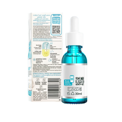 Dưỡng Chất Garnier Giảm Mụn Sáng Da Skin Naturals Bright Complete Anti-Acne Booster Serum30ml