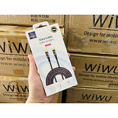 Cáp Wiwu Data Cable TM02 USB C to USB C Dành Cho Điện Thoại, Máy Tính Xách Tay, Máy Tính Bảng Hỗ Trợ Sạc Cực Nhanh 100W - Hàng Chính Hãng