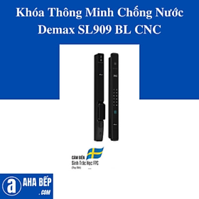 Khóa Thông Minh Chống Nước Demax SL909 BL CNC. Hàng Chính Hãng