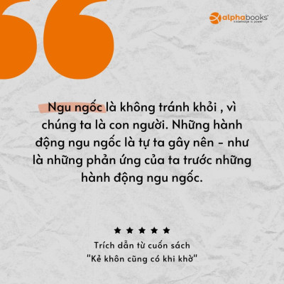 Sách Kẻ Khôn Cũng Có Khi Khờ (Jean-Fracois Marmion) Alphabooks - BẢN QUYỀN
