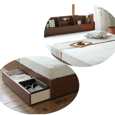Giường ngủ cao cấp HMR Lõi xanh chống ẩm OHAHA 003- Brown Bed