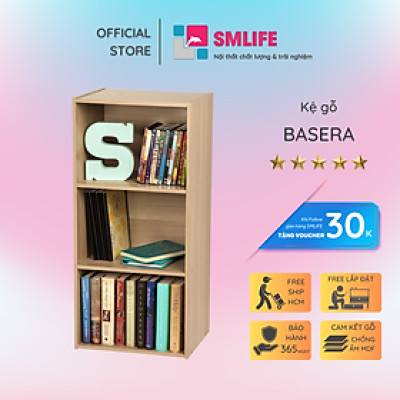 Kệ sách bằng gỗ tại nhà thiết kế mới SMLIFE Basera
