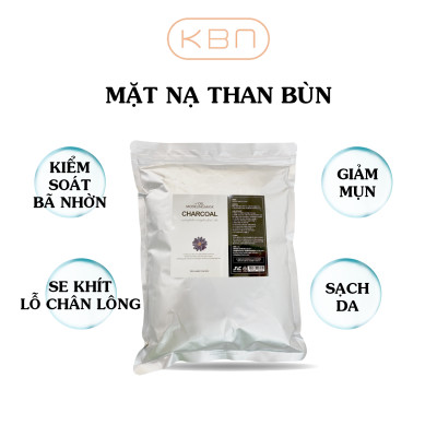 Bột Mặt Nạ Dẻo Than Hoạt Tính Sạch Lỗ Chân Lông Bã Nhờn ADEL Hàn Quốc 1kg