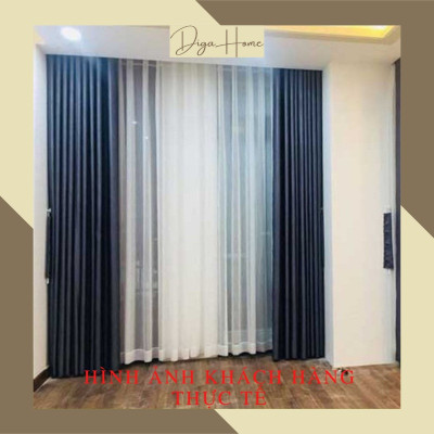 Rèm Ghi tối R2,5m x C2,9m = 2. R1,3 x C 2,2m = 2. Bộ thanh trep 3m + 1,7m