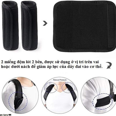 Đai Chống Gù Lưng Nam Nữ, Người Lớn Và Trẻ Em Freesize, Tặng Kèm 2 Miếng Trợ Lực - Hàng Nhập Khẩu 
