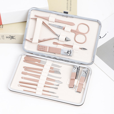 Bộ Bấm Móng Tay 16 Món Cao Cấp Nhỏ Gọn , Kìm Cắt Móng Tay Chân Làm Nail Kèm Hộp Đựng Sang Trọng