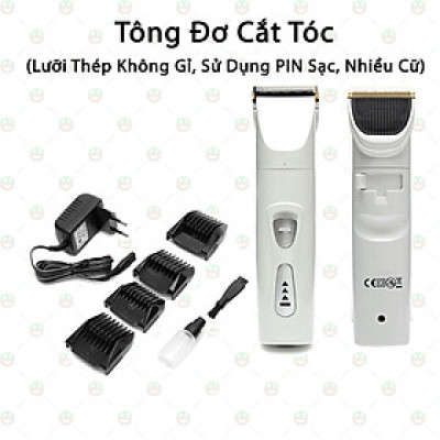 [Loại Tốt] Tông Đơ Cắt Tóc KhoNCC Hàng Chính Hãng - Cho Người Lớn & Trẻ Nhỏ - Dùng Pin Sạc - Lưỡi Cắt Thép Không Gỉ - An Toàn Không Lây Nhiễm - KDHS-56-TDSKN-RF607