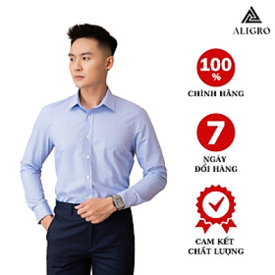 Áo sơ mi nam dài tay ALIGRO chất liệu 100% bamboo sợi tre, cổ bẻ dáng ôm ALGS225