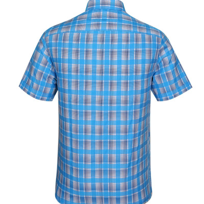 Áo sơ mi nam KHATOCO ngắn tay kẻ caro A1MN438T2-CNCR166-2410-N