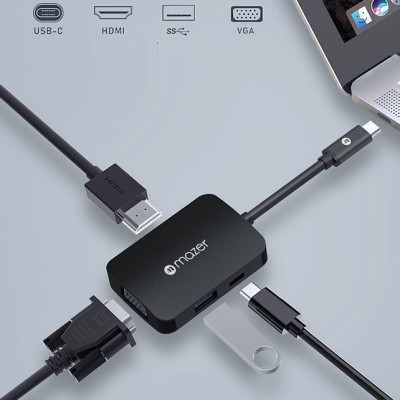 Cổng Chuyển Đổi Mazer USB-C 4-in-1 HUB - hàng chính hãng 
