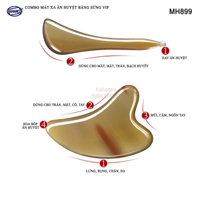 Combo Mát xa làm đẹp da bằng sừng Super VIP - Làm Mịn Da Mặt Và Toàn Thân/ giúp lưu thông khí huyết - MH899 - HAHANCO