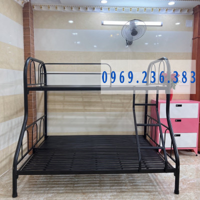 Giường sắt 2 tầng trên 1m4 dưới 1m6  hàng cao cấp sơn tĩnh điện, nằm thoải mái cho cả nhà - Bảo An