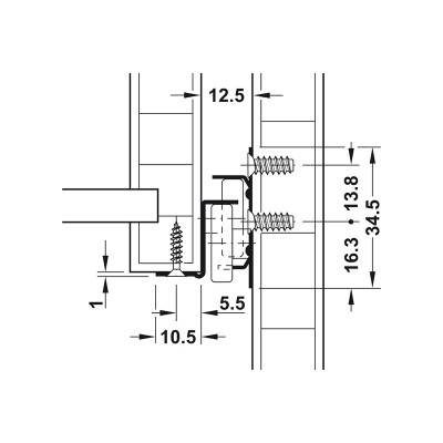 Ray bánh xe 400mm Hafele - 431.16.703