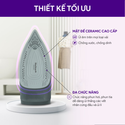 Bàn Ủi Hơi Nước BlueStone SIB-3835 350ml 2290-2720W - Hàng Chính Hãng