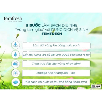 Dung dịch vệ sinh cho cả nữ và nam Femfresh Anh giúp làm sạch sẽ, thơm mát, ngăn ngừa viêm, ngứa, nấm phụ khoa - OZ Slim Store