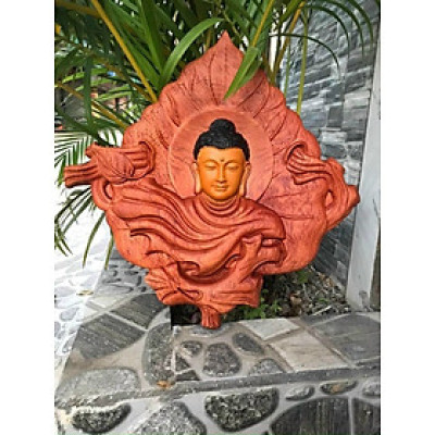 Diện phật gỗ hương bằng gỗ hương mặt rộng 40×4cm