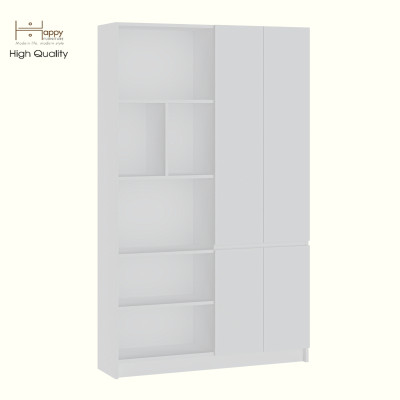 HAPPY FURNITURE , Kệ sách 4 cửa mở - CATY, KSA_085 , 110cm x 28cm x 180cm DxRxC