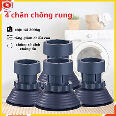 Bộ 04 chân đế cao su đa năng - HT SYS - Đế chống rung máy giặt - Đế chống ồn máy giặt, máy sấy,tủ lạnh, bàn ghế 