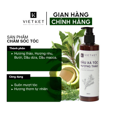 Dầu Xả Tóc Thảo Dược VIETKET 250ml - Giúp tóc suôn mượt