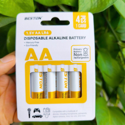 Pin Alkaline Beston AA AAA 1.5V cho Micro karaoke, đồ chơi , điều khiển, mẫu mới bền bỉ và an toàn