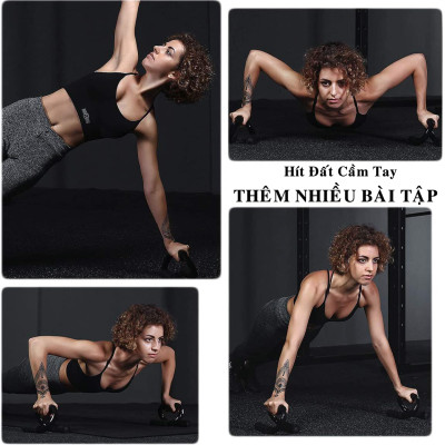 Dụng Cụ Hít Đất Cầm Tay Thép Cứng – Màu Đen - Dụng Cụ Tập Chống Đẩy Tập Gym Tập Yoga Tập Thể Thao Cao Cấp Khung Tam Giác Tập Luyện Tốt Hơn