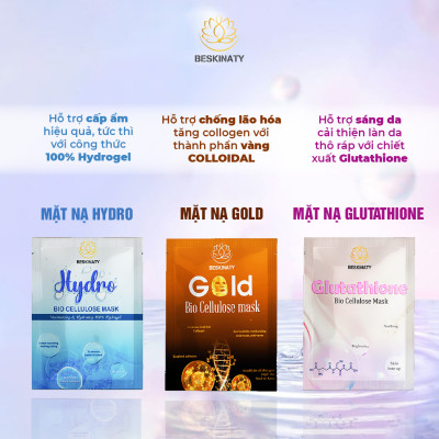 Mặt nạ BESKINATY Glutathione Bio Mask dưỡng sáng phục hồi da cao cấp Hàn Quốc