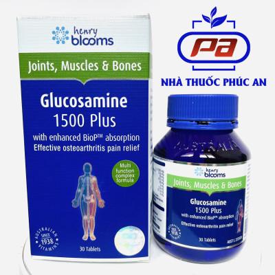 Viên uống hỗ trợ xương khớp Glucosamine 1500 Plus Henry Blooms 30 - 90 viên