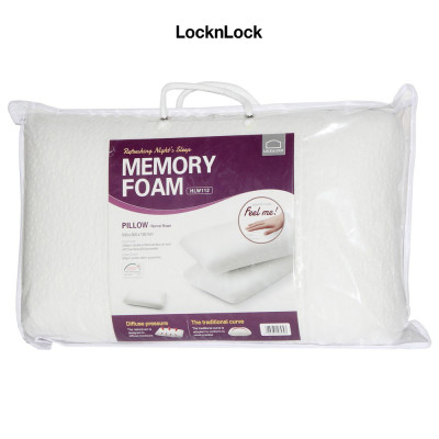 Gối Memory Foam 50D Hình Dáng Thường Lock&Lock HLW112 (50 x 30 cm) - Trắng