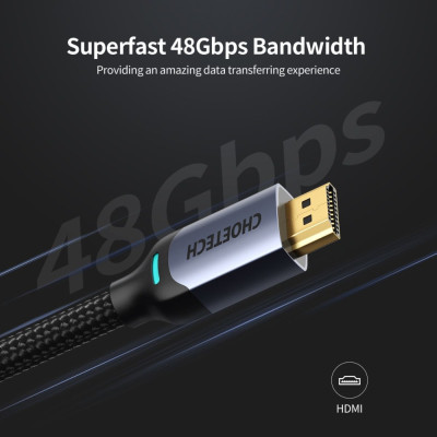 Cáp chuyển CHOETECH XHH01 HDMI sang HDMI dài 2M (Hàng chính hãng)