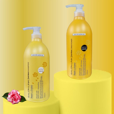 Dầu gội siêu dưỡng phục hồi tóc hư tổn chứa chiết xuất hoa mộc vàng salon link 1000 ml/chai