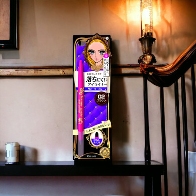 Bút Chì Sáp Kẻ Mí Mắt Không Trôi Nét Vẽ Tự NhiênDạng Xoay Màu Nâu Kissme Heroine Make