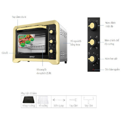 Lò Nướng Sanaky VH-259N2D - Hàng Chính Hãng