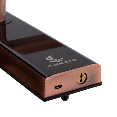 Khóa điện tử vân tay Makoto dòng Bushido 360 màu đồng Ngôn ngữ hoàn toàn Tiếng Việt