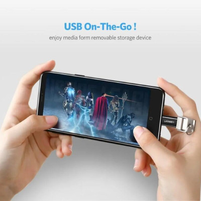 Ugreen UG30391US157TK Màu Đen Đầu chuyển đổi TYPE C sang MICRO USB vỏ nhựa ABS - HÀNG CHÍNH HÃNG
