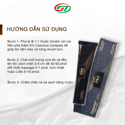 Thuốc Nhuộm Tóc cân bằng và phủ bạc cao cấp, màu nhuộm CAZOOVA 100ML