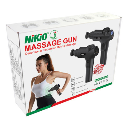 Súng (Máy) Massage Cầm Tay Nikio NK-170B - 6 Đầu Matxa, 5 Chế Độ, 6 Tốc Độ Mát Xa, Pin Sạc Không Dây 2000mAh - Hỗ Trợ Giảm Đau Nhức Và Giãn Cơ Toàn Thân, Công Nghệ Bộ Gõ Thế Hệ Mới